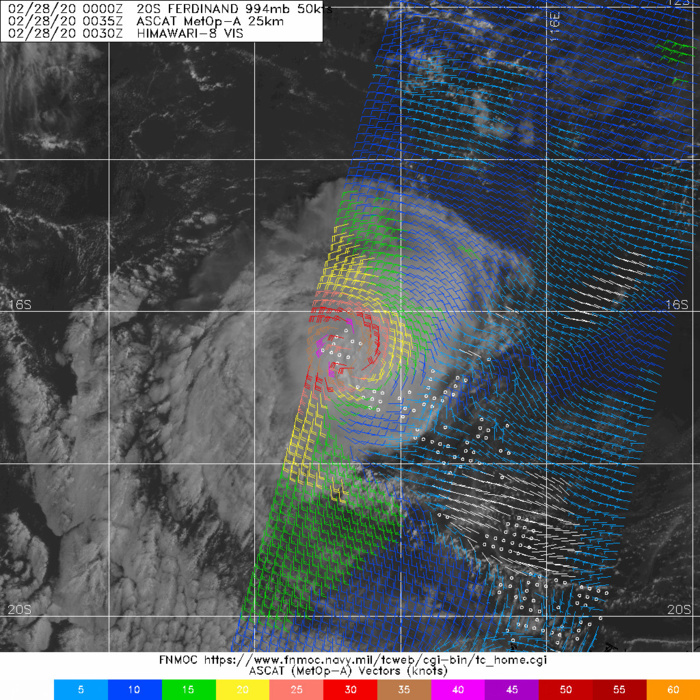 TC 20S(FERDINAND) and over-land TC 19P(ESTHER): 28/02 09UTC Update