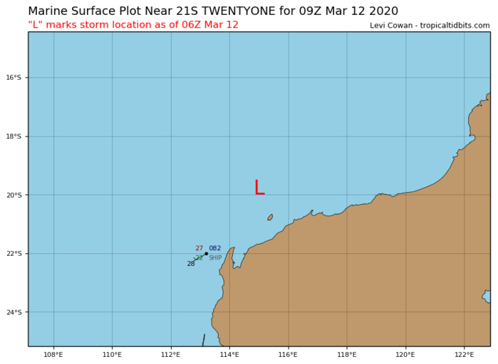 TC 21S, Invest 96P and Invest 91S: updates at 12/06UTC