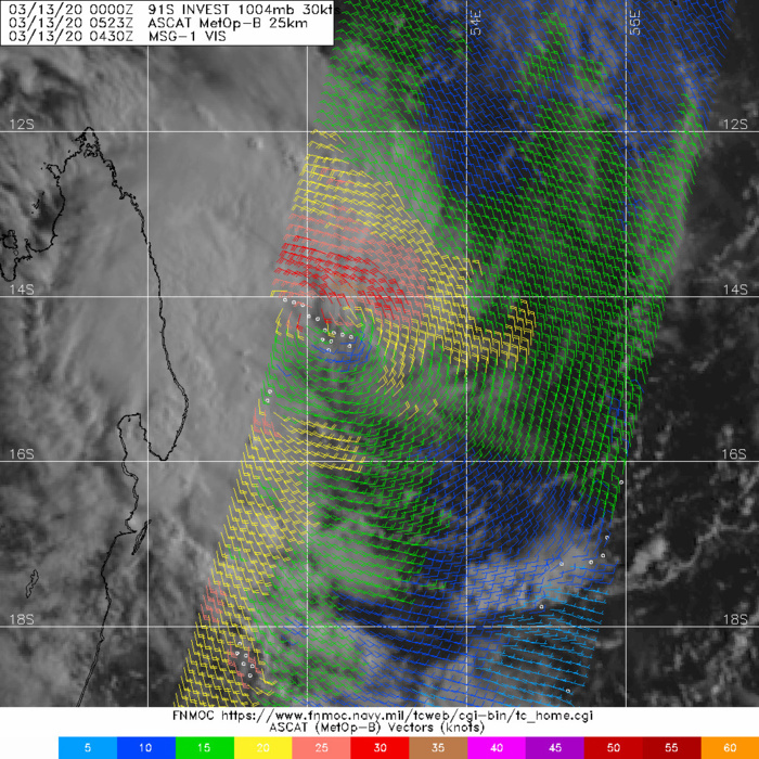 South Indian: Invest 91S is now TC 22S: forecast to intensify to CAT 2 US within 72h 