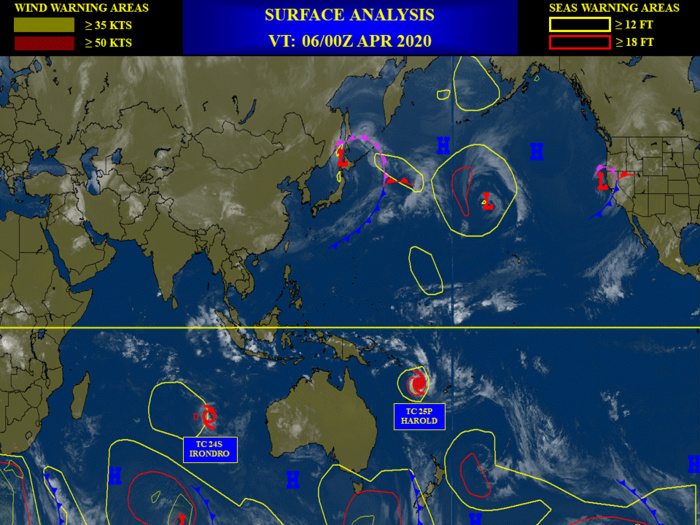 Southern Hemisphere: 25P(HAROLD) 2nd Super Cyclone this season after 03S(AMBALI)  