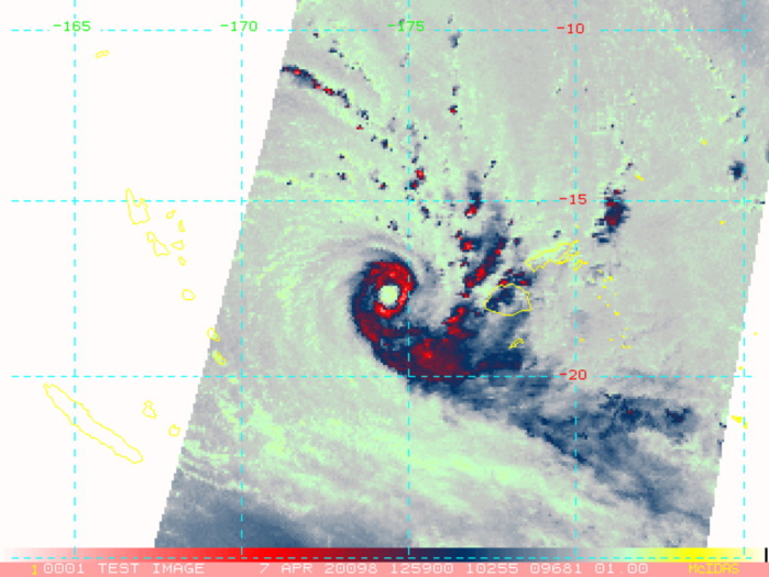 Intense Cyclone 25P(HAROLD) rapidly approaching Fiji
