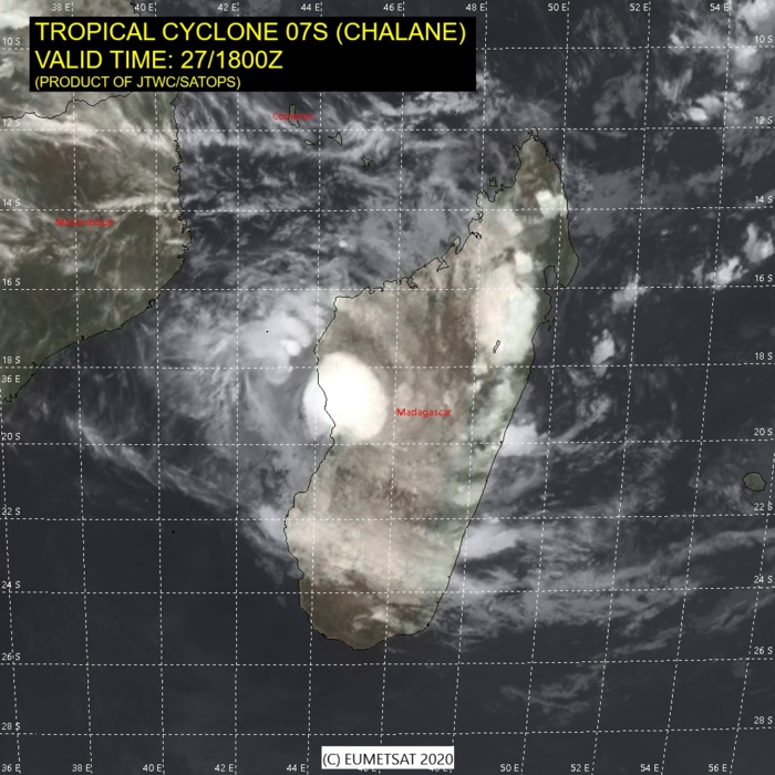 TC 07S(CHALANE) forecast to intensify significantly over the Mozambique Channel