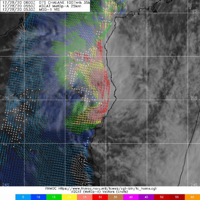 280550Z ASCAT-A PASS, WHICH SHOWED A BAND  OF 30-35 KNOT WINDS STRETCHING FROM THE NORTHEAST TO SOUTHEAST  QUADRANTS, BETWEEN THE LLCC AND THE COASTLINE.