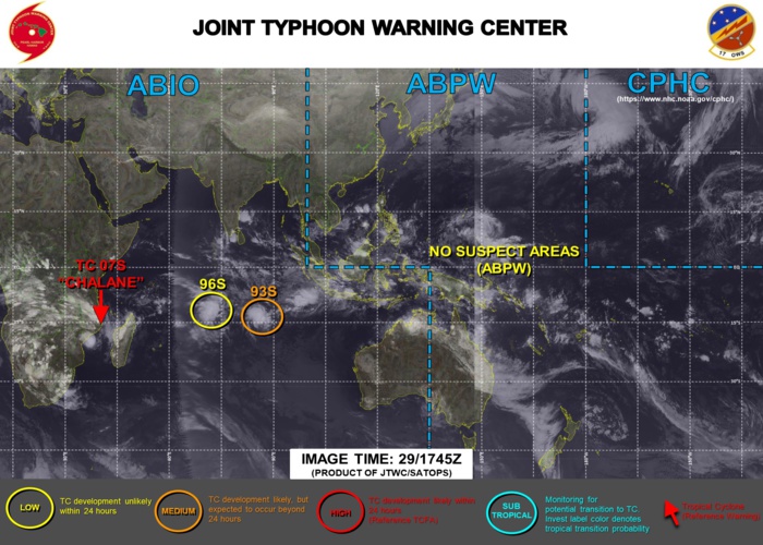 INVEST 93S IS UP-GRADED TO MEDIUM WHEREAS INVEST 96S IS NOW ON THE MAP INVEST 93S IS UP-GRADED TO MEDIUM WHEREAS INVEST 96S IS NOW ON THE MAP