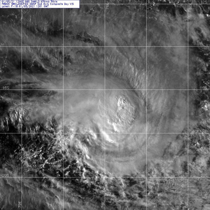 05/1201UTC. DMSP. SATELLITE IMAGERY SHOWS THE SYSTEM HAS MAINTAINED COMPACT DEEP  CENTRAL CONVECTION WITH SHORT RAIN BANDS WRAPPED TIGHTER INTO THE  CORE. 05/1201UTC. DMSP. SATELLITE IMAGERY SHOWS THE SYSTEM HAS MAINTAINED COMPACT DEEP  CENTRAL CONVECTION WITH SHORT RAIN BANDS WRAPPED TIGHTER INTO THE  CORE.