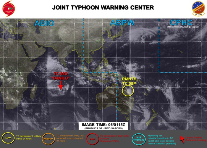 06/0115UTC. JTWC HAVE BEEN MONITORING THE REMNANTS OF TC 09P(IMOGEN) WHICH IS BACK OVER OPEN WATER APPROXIMATELY 150 KM SOUTH-SOUTHEAST OF CAIRNS, AUSTRALIA. 06/0115UTC. JTWC HAVE BEEN MONITORING THE REMNANTS OF TC 09P(IMOGEN) WHICH IS BACK OVER OPEN WATER APPROXIMATELY 150 KM SOUTH-SOUTHEAST OF CAIRNS, AUSTRALIA.