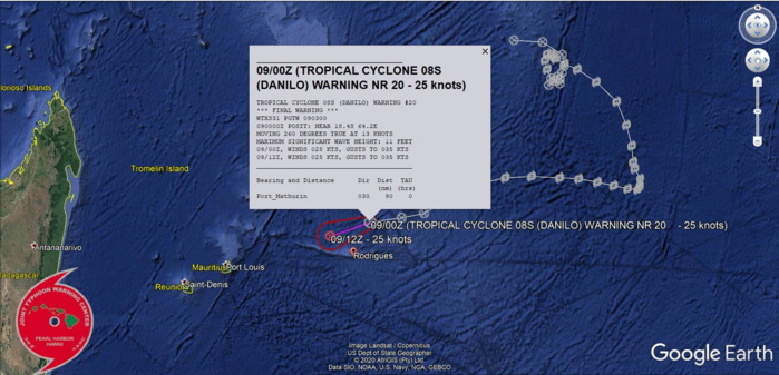 WARNING 20. FINAL WARNING. ASSESSED PEAK INTENSITY WAS 70KNOTS, US CATEGORY 1 THE 05TH OF JANUARY.