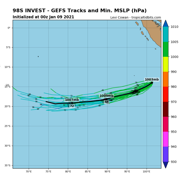 INVEST 98S. 09/00UTC. GFS IS NOT DEVELOPING THIS SYSTEM.