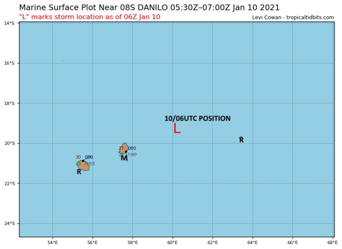 Remnants of 08S(DANILO) and Invest 98S: Update at 10/06utc