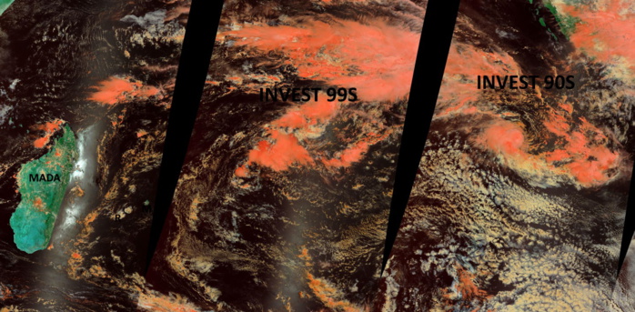 STITCHED MODIS/TERRA OVERPASSES FROM RIGHT TO LEFT: 14/0350UTC,14/0530UTC, 14/0710UTC