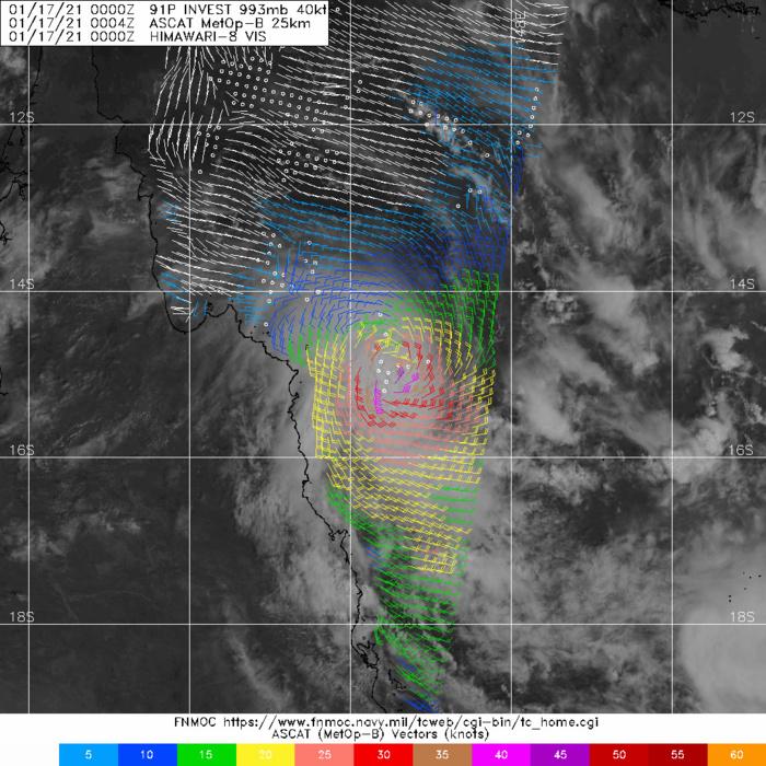 17/0004UTC. ASCAT-B PASS SHOWED 40-45 KNOT WINDS IN A TIGHT CORE OF HIGH WINDS NEAR THE CENTER. 17/0004UTC. ASCAT-B PASS SHOWED 40-45 KNOT WINDS IN A TIGHT CORE OF HIGH WINDS NEAR THE CENTER.
