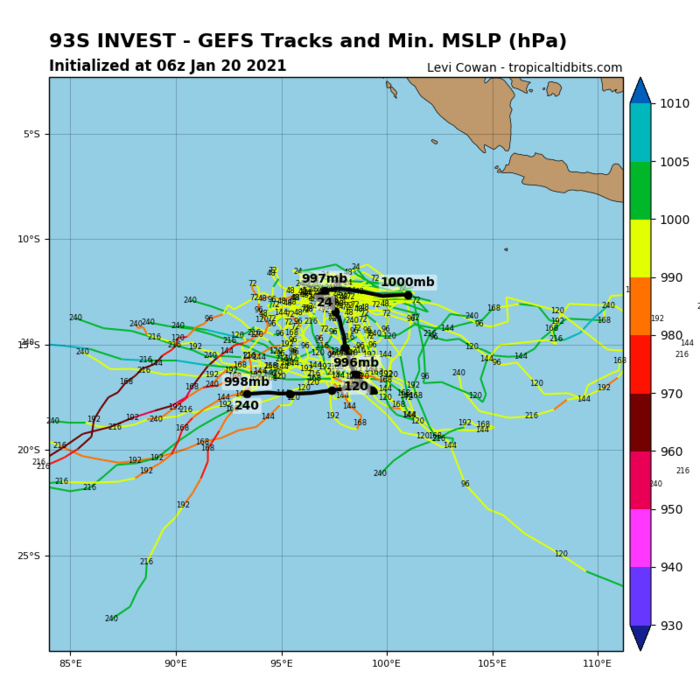 INVEST 93S. GLOBAL MODELS ARE IN GOOD  AGREEMENT THAT INVEST 93S WILL TRACK GENERALLY WESTWARD AS IT  CONSOLIDATES AND STRENGTHENS.