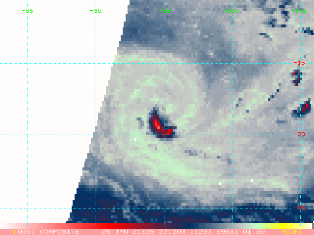 13S. 25/2313UTC.CONVECTION HAS WEAKENED SIGNIFICANTLY,  BUT REMAINS ENTRENCHED TO THE SOUTH OF THE PARTIALLY EXPOSED LOW- LEVEL CIRCULATION CENTER