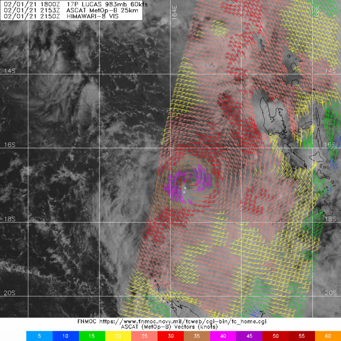 17P(LUCAS). 01/2153UTC. ASCAT READ 45KNOT WINDS.