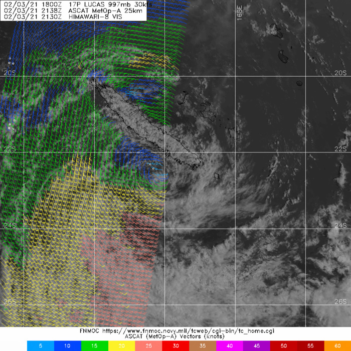 REMNANTS 17P(LUCAS). 03/2138UTC. ASCAT.