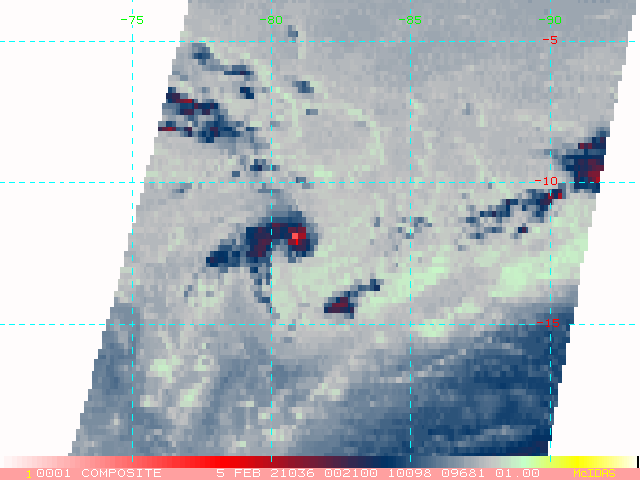 INVEST 90S. 05/0021UTC. MICROWAVE DEPICTED A COMPACT SYSTEM.