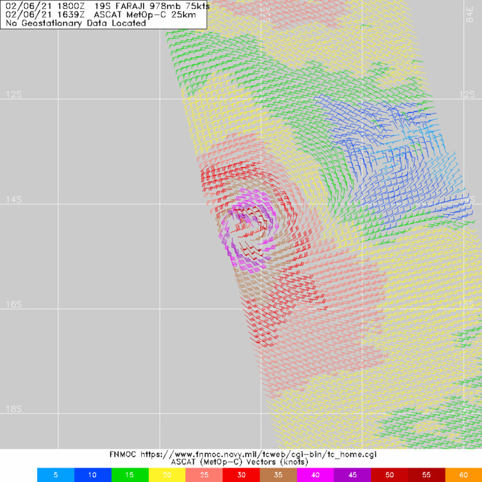 19S(FARAJI). 06/1639UTC ASCAT-C. 19S(FARAJI). 06/1639UTC ASCAT-C.