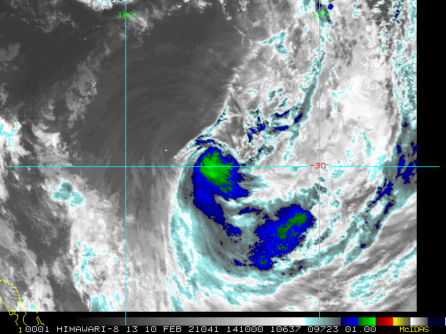 20P(TWENTY). 10/1420UTC. ANIMATED ENHANCED INFRARED SATELLITE  IMAGERY DEPICTS MODERATE CONVECTION FLARING TO THE SOUTH OF THE  PARTIALLY EXPOSED LOW LEVEL CIRCULATION CENTER.
