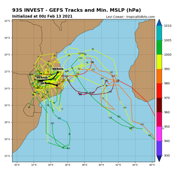 INVEST 93S. NUMERICAL MODEL GUIDANCE DEPICTS THE SUBTROPICAL SYSTEM OVER-LAND. INVEST 93S. NUMERICAL MODEL GUIDANCE DEPICTS THE SUBTROPICAL SYSTEM OVER-LAND.