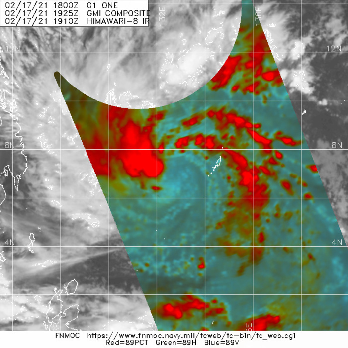 01W. 17/1925UTC. MICROWAVE INDICATES SHALLOW  BANDING WRAPPING TIGHTLY INTO THE DEFINED LLCC WITH RAGGED,  FORMATIVE BANDING DISPLACED OVER THE NORTHERN SEMICIRCLE.