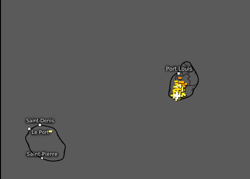 18/14h15. Nombreux orages détectés à MAURICE. WEATHER US.