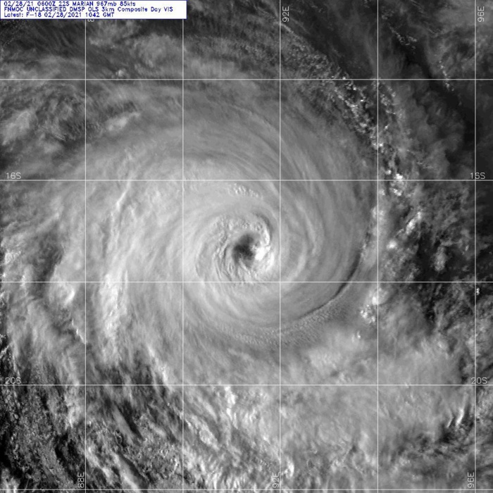 22S(MARIAN). 28/1042UTC. DMSP VISIBLE.