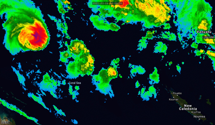 23P(NIRAN). ANIMATED ENHANCED INFRARED (EIR) SATELLITE IMAGERY SHOWS A TIGHT EYE (19KM) FEATURE. THE CYCLONE HAS BEEN RAPIDLY INTENSIFYING OVER THE PAST 6 HOURS. IF NEEDED CLICK TO ANIMATE. 23P(NIRAN). ANIMATED ENHANCED INFRARED (EIR) SATELLITE IMAGERY SHOWS A TIGHT EYE (19KM) FEATURE. THE CYCLONE HAS BEEN RAPIDLY INTENSIFYING OVER THE PAST 6 HOURS. IF NEEDED CLICK TO ANIMATE.