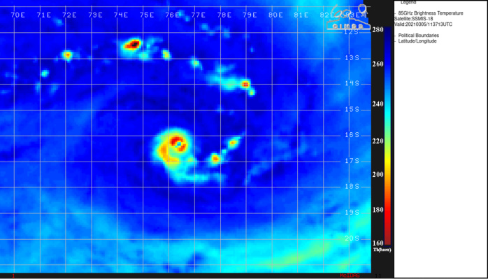 24S(HABANA). 05/1137UTC. MICROWAVE DEPICTS AN EXTREMELY COMPACT SYSTEM.