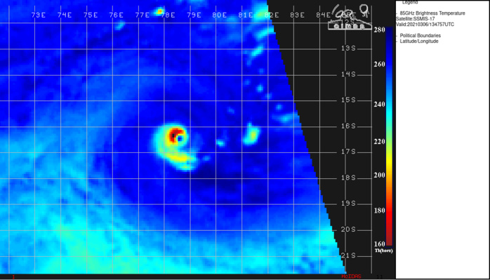 24S(HABANA). 06/1347UTC. MICROWAVE SHOWCASES THE EXTREMELY COMPACT SIGNATURE OF THIS INTENSE SYSTEM. 24S(HABANA). 06/1347UTC. MICROWAVE SHOWCASES THE EXTREMELY COMPACT SIGNATURE OF THIS INTENSE SYSTEM.