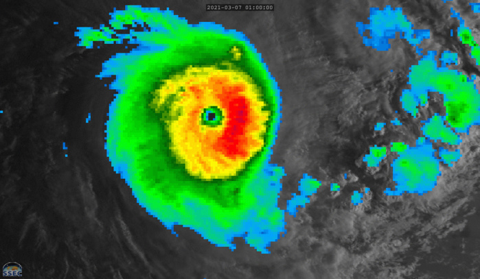 24S(HABANA). 07/09UTC. 8H ANIMATION.  ANIMATED MULTISPECTRAL SATELLITE SHOWS A COMPACT SYSTEM THAT MAINTAINED DEEP, SYMMETRIC CENTRAL DENSE  OVERCAST AND A PINHOLE 9-KM EYE. CLICK TO ANIMATE IF NEEDED. 24S(HABANA). 07/09UTC. 8H ANIMATION.  ANIMATED MULTISPECTRAL SATELLITE SHOWS A COMPACT SYSTEM THAT MAINTAINED DEEP, SYMMETRIC CENTRAL DENSE  OVERCAST AND A PINHOLE 9-KM EYE. CLICK TO ANIMATE IF NEEDED.