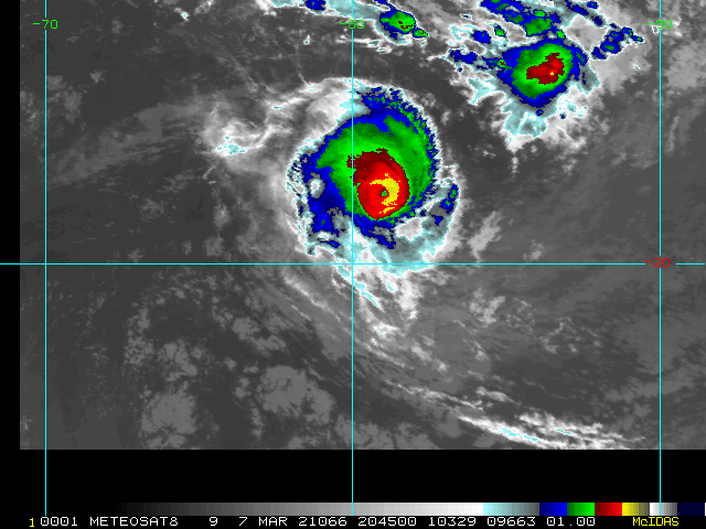 24S(HABANA). 07/2045UTC. THE EYE FEATURE IS CLEARLY APPARENT ONCE AGAIN SINCE 07/2015UTC.