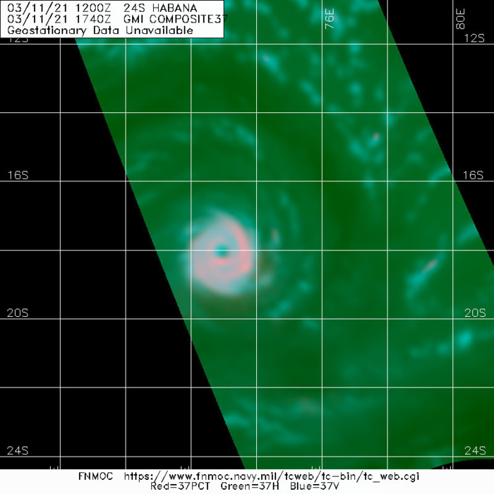 24S(HABANA). THE 11/18UTC POSITION WAS  IDENTIFIED WITH HIGH CONFIDENCE BASED ON THE 11/1740UTC 37GHZ GMI  MICROWAVE IMAGE.