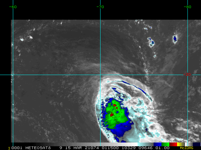 24S(HABANA). 15/0115UTC. RSMC/RÉUNION POINTS OUT THAT SMAP READ 48KNOT WINDS AT 15/0123UTC.