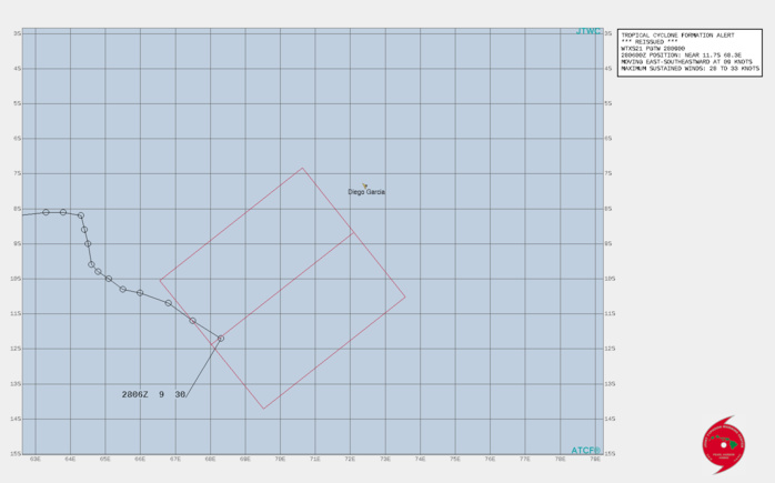 INVEST 98S. 28/09UTC. TCFA.