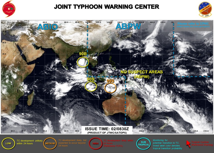 02/09UTC. INVEST 99S IS UP-GRADED TO MEDIUM( MODERATE CHANCES OF REACHING 35KNOTS WITHIN 24H). 02/09UTC. INVEST 99S IS UP-GRADED TO MEDIUM( MODERATE CHANCES OF REACHING 35KNOTS WITHIN 24H).