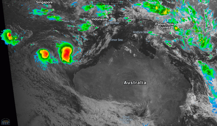 SOUTH INDIAN: 27S is getting absorbed by larger and intensifying 26S(SEROJA). Invests 91S and 92P under monitoring,08/09utc update SOUTH INDIAN: 27S is getting absorbed by larger and intensifying 26S(SEROJA). Invests 91S and 92P under monitoring,08/09utc update