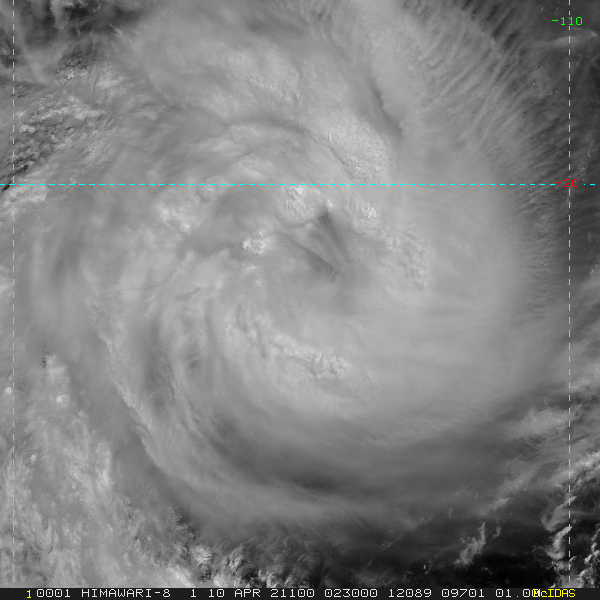 26S(SEROJA). 10/0230UTC. ANIMATED ENHANCED  INFRARED SATELLITE IMAGERY DEPICTS TIGHTLY-CURVED BANDING WRAPPING  INTO A DEFINED LOW-LEVEL CIRCULATION CENTER (LLCC). A 092124Z SSMIS  91GHZ IMAGE REVEALS DEEP CONVECTIVE BANDING SURROUNDING A LARGE  MICROWAVE EYE FEATURE, WHICH SUPPORTS THE INITIAL POSITION WITH FAIR  CONFIDENCE.