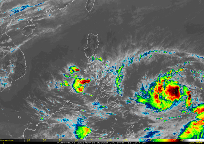 02W(SURIGAE).15/02UTC. PERIPHERAL BANDS TRACKING CLOSE TO THE PHILIPPINES. 02W(SURIGAE).15/02UTC. PERIPHERAL BANDS TRACKING CLOSE TO THE PHILIPPINES.