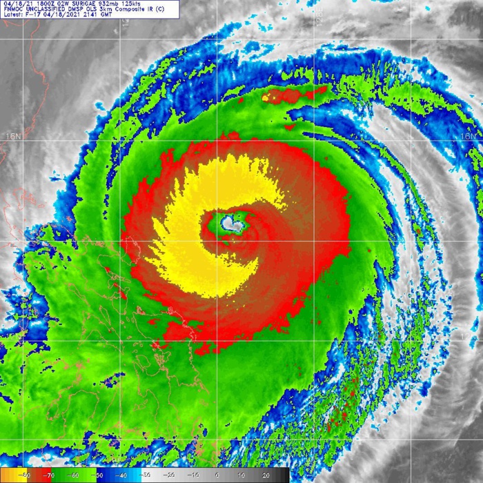 02W(SURIGAE). 18/2141UTC .DMSP ENHANCED INFRA-RED. 02W(SURIGAE). 18/2141UTC .DMSP ENHANCED INFRA-RED.