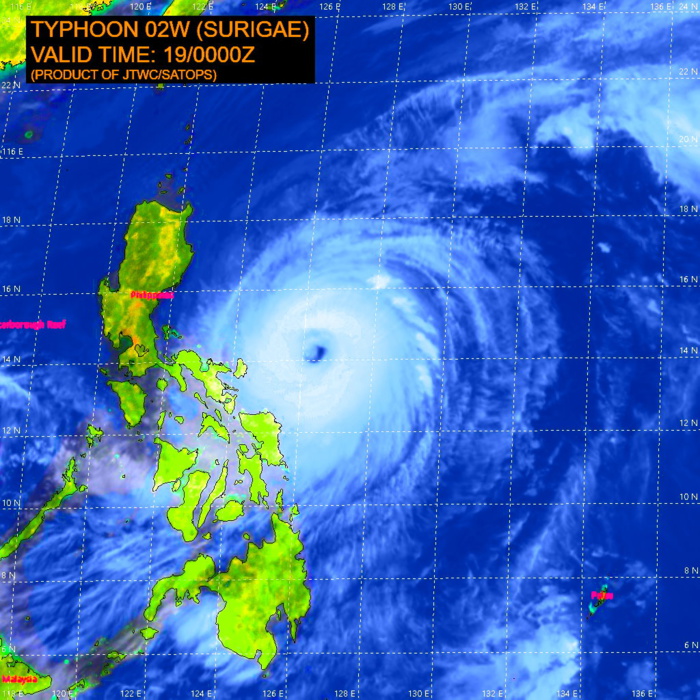 02W(SURIGAE). 19/00UTC. 02W(SURIGAE). 19/00UTC.