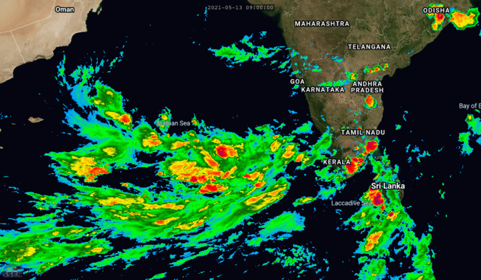 TROPICAL CYCLONE FORMATION ALERT(TCFA) ISSUED FOR INVEST 92A OVER THE ARABIAN SEA APPROXIMATELY 980KM SOUTH OF MUMBAI. GLOBAL MODELS SUGGEST HIGH DEVELOPMENT POTENTIAL FOR THIS SYSTEM ONCE IT MOVES NORTHWARD.