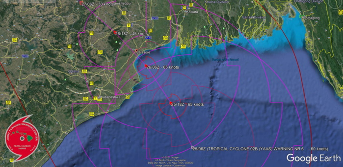 TC 02B. FORECAST LANDFALL AREA: NEAR BALASORE/ODISHA SHORTLY AFTER 24HOURS. TC 02B. FORECAST LANDFALL AREA: NEAR BALASORE/ODISHA SHORTLY AFTER 24HOURS.
