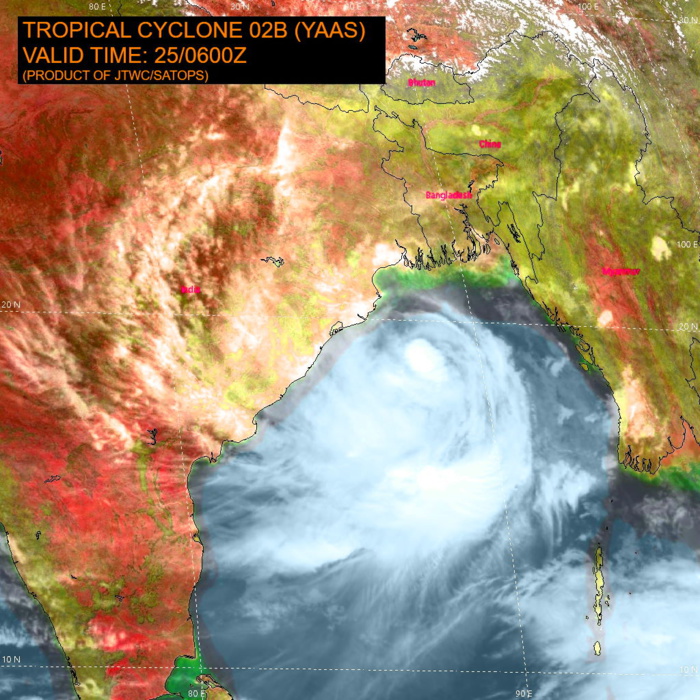 TC 02B(YAAS). 25/06UTC. GOES-IO US NAVY. PH. TC 02B(YAAS). 25/06UTC. GOES-IO US NAVY. PH.
