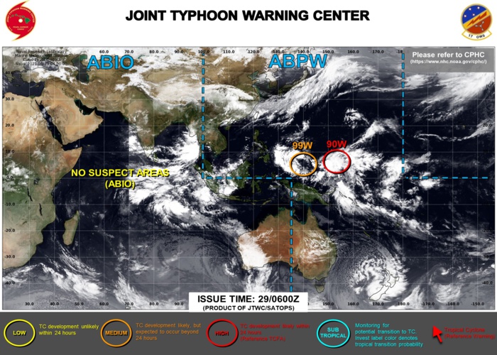Western North Pacific: Tropical Cyclone Fomation Alert issued for Invest 90W// Invest 99W up-graded to Medium, 29/06utc update Western North Pacific: Tropical Cyclone Fomation Alert issued for Invest 90W// Invest 99W up-graded to Medium, 29/06utc update