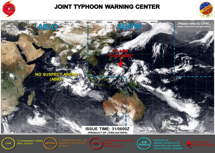 WNP: 04W named (CHOI-wan) is forecast to intensify to Typhoon/CAT 1 in 36hours and then track close to the East of Catanduanes, 31/09utc update