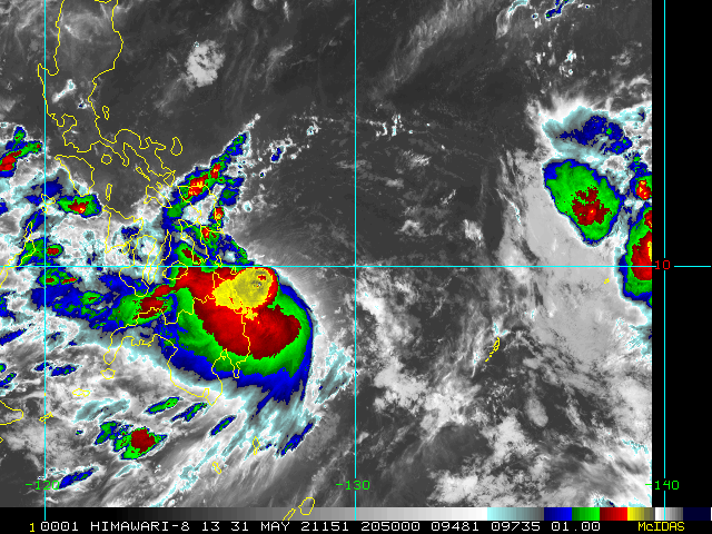 31/2050UTC. SATELLITE IMAGERY DEPICTS INTENSE (-82C TOPS) DEEP  CONVECTION SPREADING OVER AND OBSCURING THE LOW-LEVEL CIRCULATION  CENTER, WHICH LIKELY INDICATES A CENTRAL COLD COVER PATTERN  WITH ARRESTED DEVELOPMENT.