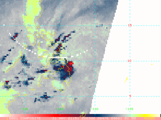 TS 04W. MICROWAVE IMAGE INDICATES AN INCREASINGLY DISORGANIZED  SYSTEM WITH FRAGMENTED BANDING OVER THE WESTERN SEMICIRCLE, WHICH IS  LOCATED OVER LAND.