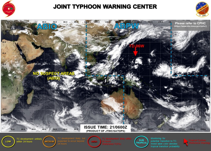THE JTWC IS ISSUING 6HOURLY WARNINGS AND 3HOURLY SATELLITE BULLETINS ON 06W.
