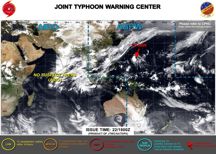 THE JTWC IS ISSUING 6HOURLY WARNINGS AND 3HOURLY SATELLITE BULLETINS ON 06W.