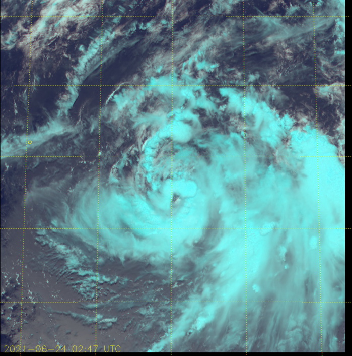 SATELLITE ANALYSIS, INITIAL POSITION AND INTENSITY DISCUSSION: ANIMATED MULTISPECTRAL SATELLITE IMAGERY DEPICTS AN EXPOSED, TIGHTLY  WRAPPED LOW LEVEL CIRCULATION (LLC) WITH SHALLOW BANDING AND DEEP  CONVECTION STARTING TO FLARE OVER THE CENTER. A 232304Z 89GHZ MHS  MICROWAVE IMAGE SHOWS FRAGMENTED BANDING WRAPPING INTO A DEFINED LLC.  A 231933Z 91GHZ SSMIS IMAGE DEPICTS A MICROWAVE EYE FEATURE WITH  TIGHTLY CURVED BANDING, HOWEVER, THIS FEATURE WAS SHORT-LIVED AND  DEGRADED SIGNIFICANTLY SINCE THAT TIME. THE HIGH CONFIDENCE IN THE  INITIAL POSITION IS BASED ON THE WELL DEFINED NATURE OF THE CENTER IN  VISIBLE IMAGERY. THERE IS SOME UNCERTAINTY IN THE INITIAL INTENSITY  DUE THE RAPIDLY EVOLVING CONVECTIVE STRUCTURE OVER THE PAST SIX HOURS.  THE INITIAL INTENSITY IS BASED ON THE PGTW AND RJTD DVORAK CURRENT  INTENSITY ESTIMATES AND A 232311Z PARTIAL ASCAT-A IMAGE SHOWING 35-40  KT WINDS OVER EASTERN SEMICIRCLE. OVERALL THE ENVIRONMENT IS  FAVORABLE, HOWEVER, POLEWARD OUTFLOW IS WEAK AND THERE IS DRY OVER THE  WESTERN SEMICIRCLE.